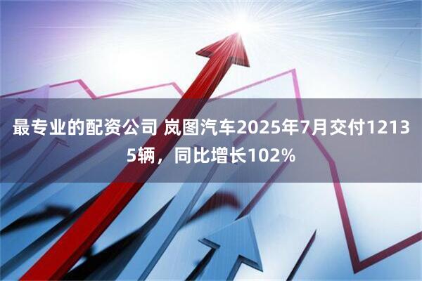 最专业的配资公司 岚图汽车2025年7月交付12135辆，同比增长102%